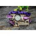 gorgeous snakeskin rhinestone digital women bracelet for watch